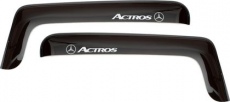 Дефлекторы REIN для окон (накладной скотч 3М) (2 шт.) Mercedes-Benz Actros 1996-2021 (короткий) Дымчатый