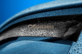 Дефлектор REIN прямой без лого для окон (накладной скотч 3М) (2 шт.) Mercedes-Benz Actros 1996-2021 Синий