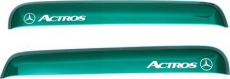 Дефлекторы REIN для окон (накладной скотч 3М) (2 шт.) Mercedes-Benz Actros 1996-2021 (прямой) Зеленый